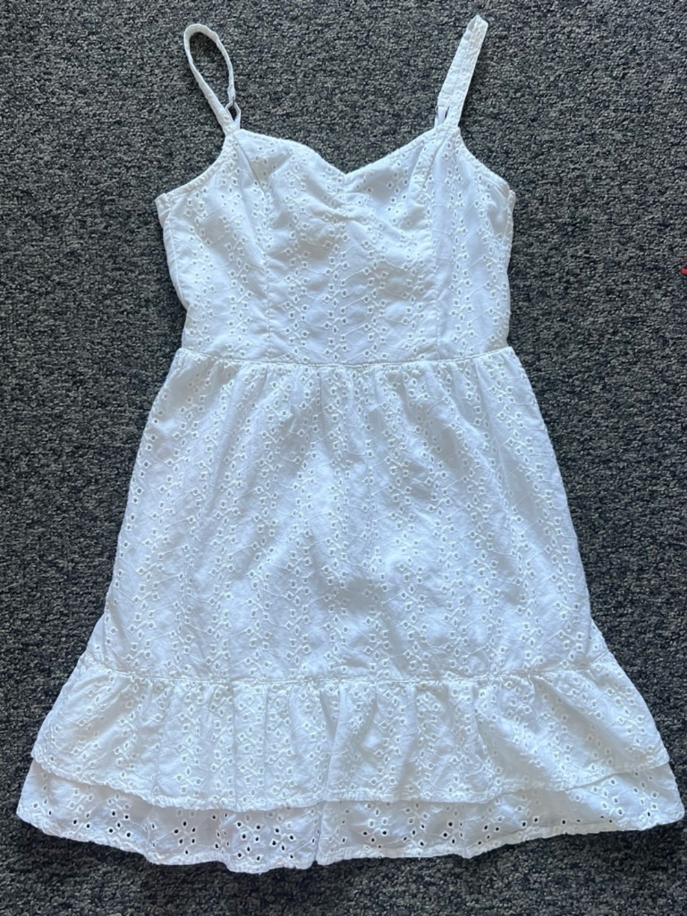 Hollister White Eyelet Spaghetti-Strap Sundress